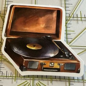 •Brand New• Vintage Record Player Aesthetic Waterproof Sticker